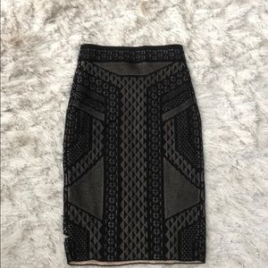 Black and nude Bcbg pencil skirt